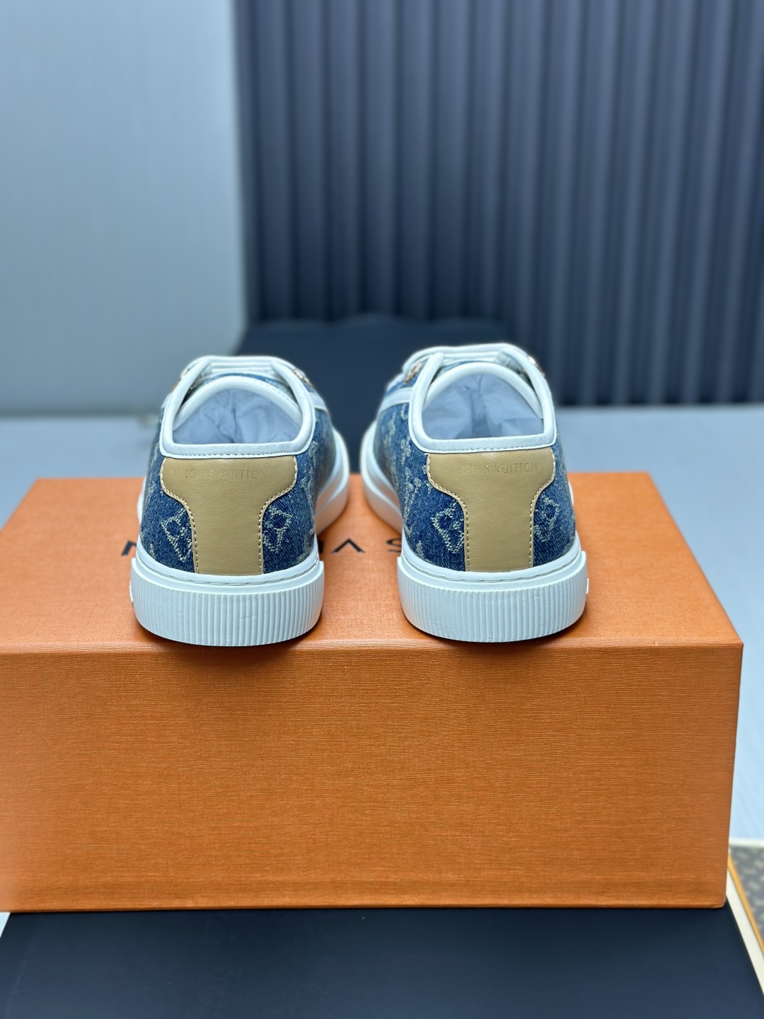 Louis Vuitton Time Out Denim Monogram Sneakers - Casual Designer Shoes 8 cmp i1743606892187 7743 0 6