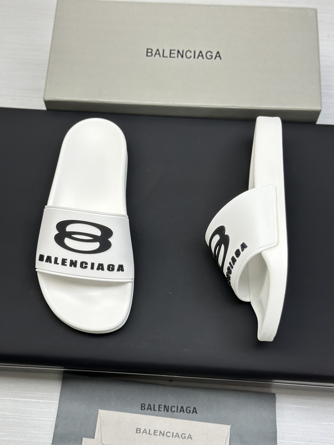 Balenciaga Political Campaign White Rubber Slide Sandals - Comfortable & Stylish 9 cmp i1745610935127 4191 0 7