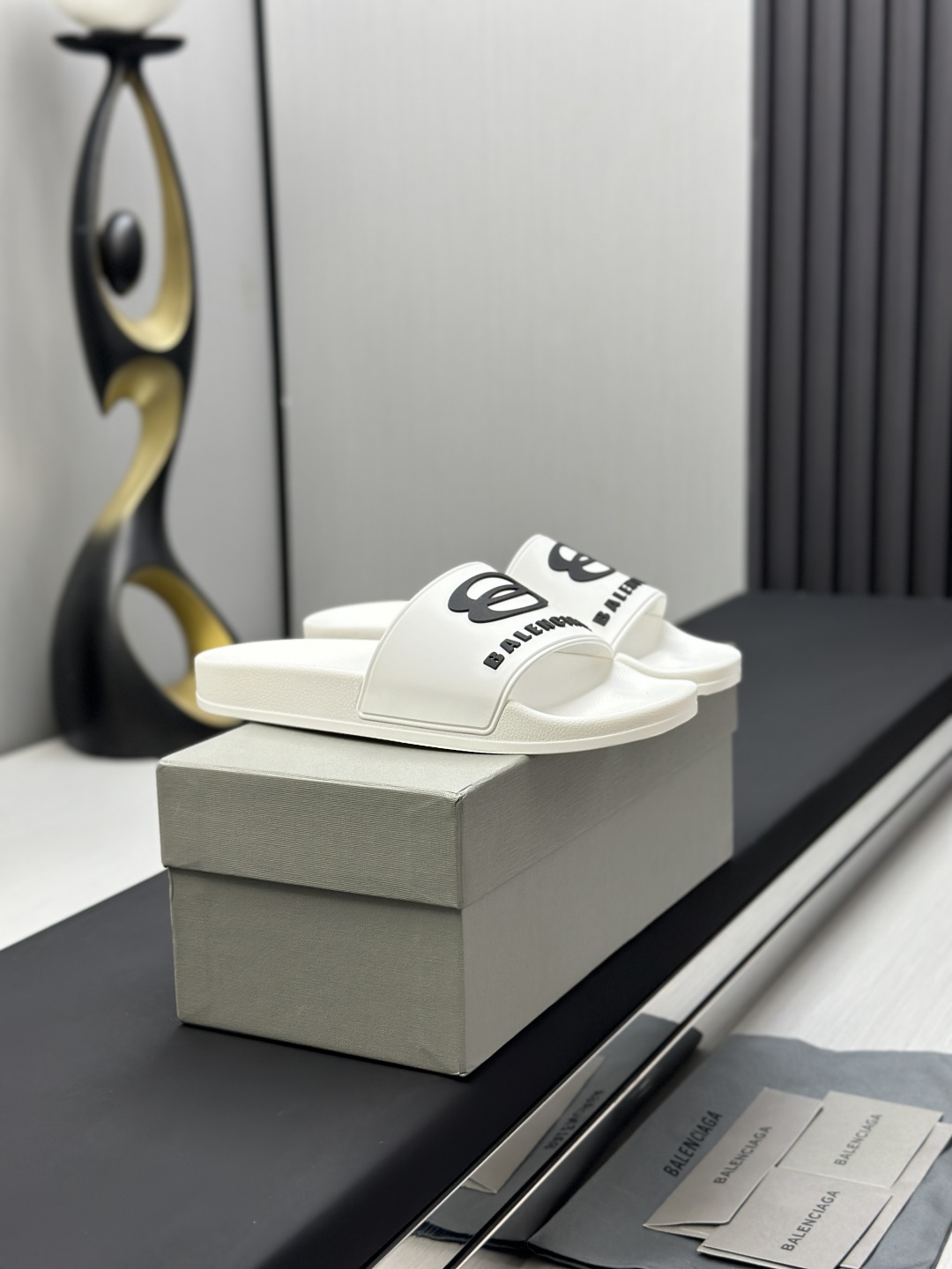 Balenciaga Political Campaign White Rubber Slide Sandals - Comfortable & Stylish 3 cmp i1745610935130 2352 0 1