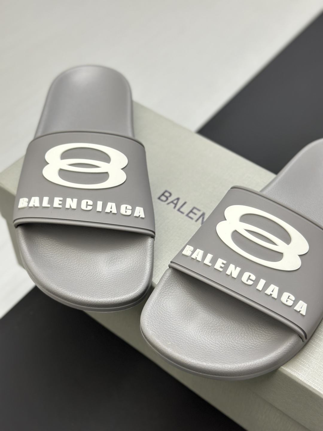 Balenciaga Political Campaign Gray Rubber Slides Sandals - Unisex Comfort 6 cmp i1745611003052 5577 0 4