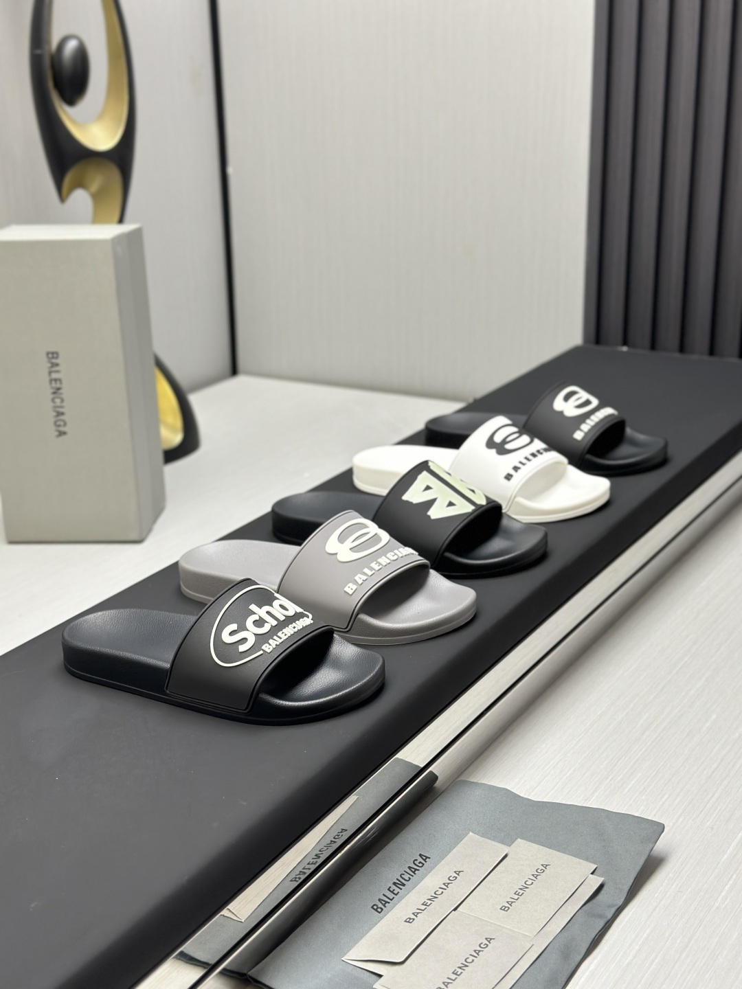 Balenciaga Political Campaign Slides | Comfortable & Stylish Sandals - Multiple Colors