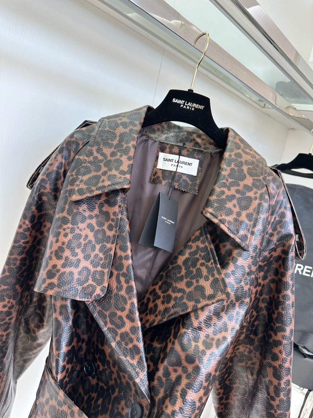 Saint Laurent Leopard Print Leather Jacket with Belted Waist - Chic & Edgy 9 cmp i1756779239793 5947 0 7