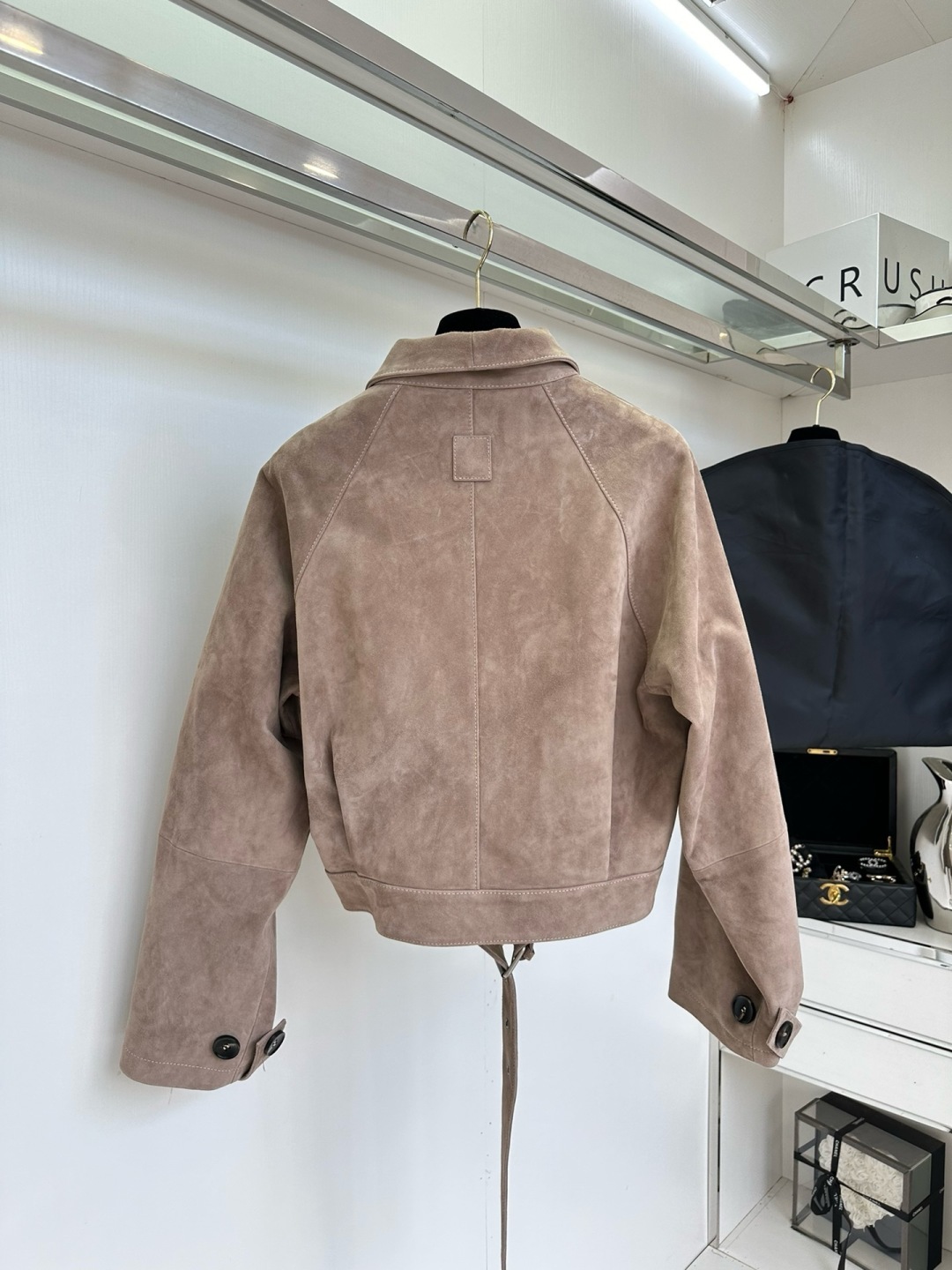 LOEWE Suede Biker Jacket, Imported Lambskin Leather, Women's Autumn/Winter 4 cmp i1756779646651 772 0 2
