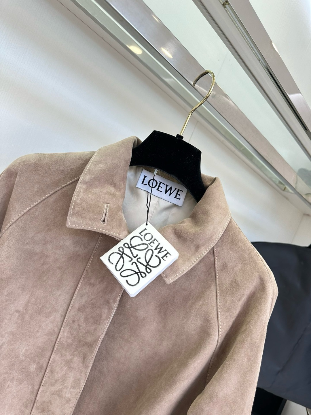 LOEWE Suede Biker Jacket, Imported Lambskin Leather, Women's Autumn/Winter 5 cmp i1756779647434 9491 0 3