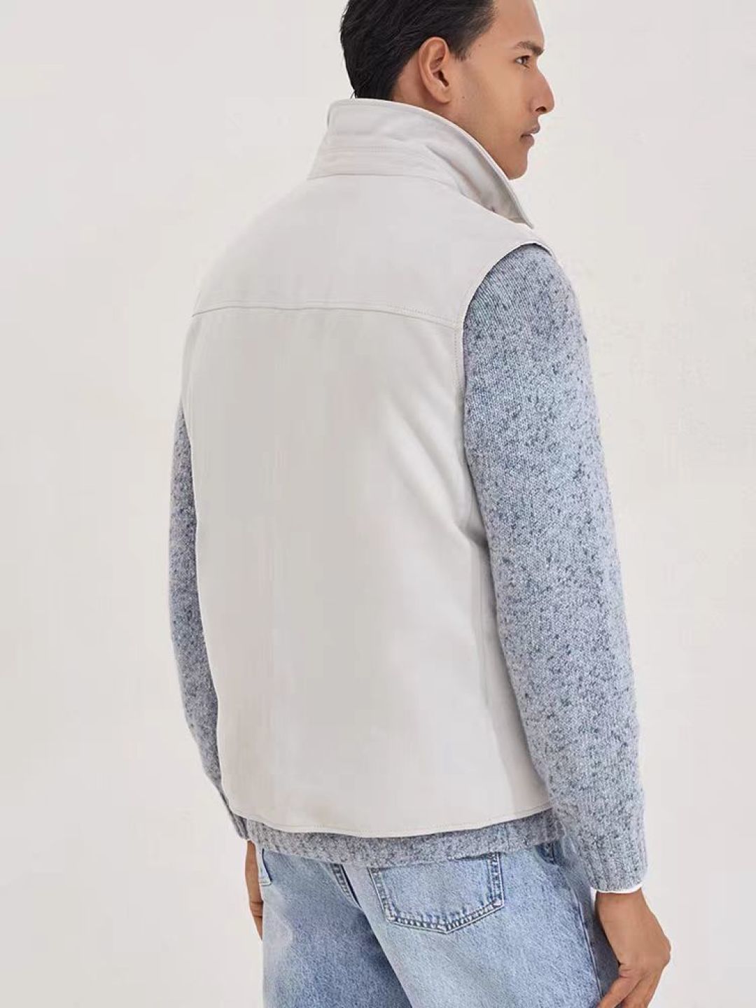 羽绒服 Brun＊llo cucin*le贸易公司牛货 老钱风推荐 商务休闲 麂皮立领羽绒马甲 时尚潮流