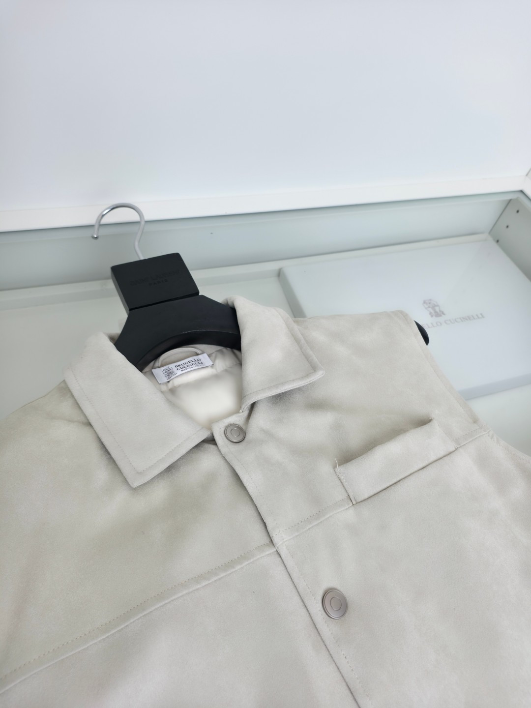 羽绒服 Brun＊llo cucin*le贸易公司牛货 老钱风推荐 商务休闲 麂皮立领羽绒马甲 时尚潮流