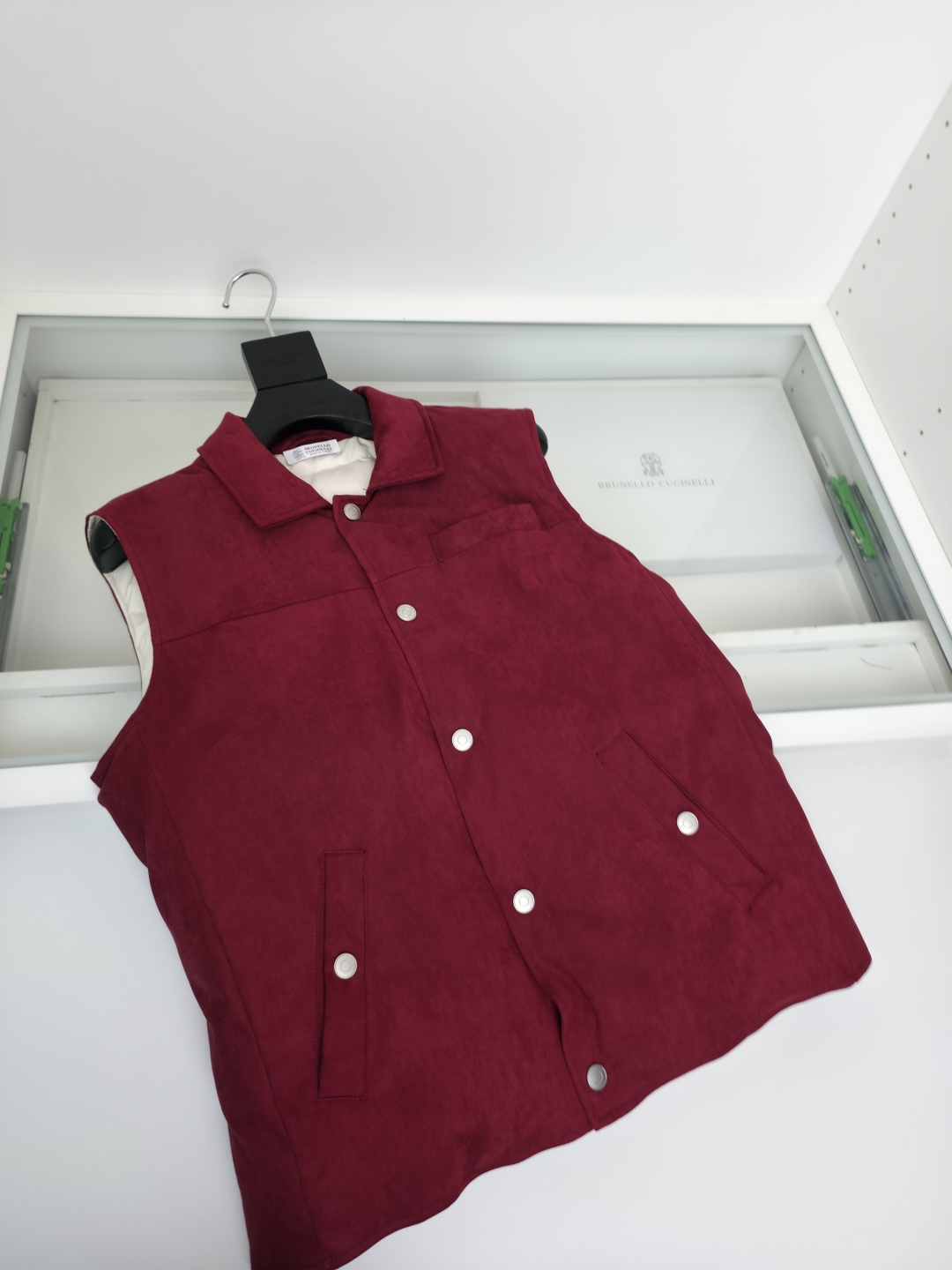 羽绒服 Brun＊llo cucin*le贸易公司牛货 老钱风推荐 商务休闲 麂皮立领羽绒马甲 时尚潮流