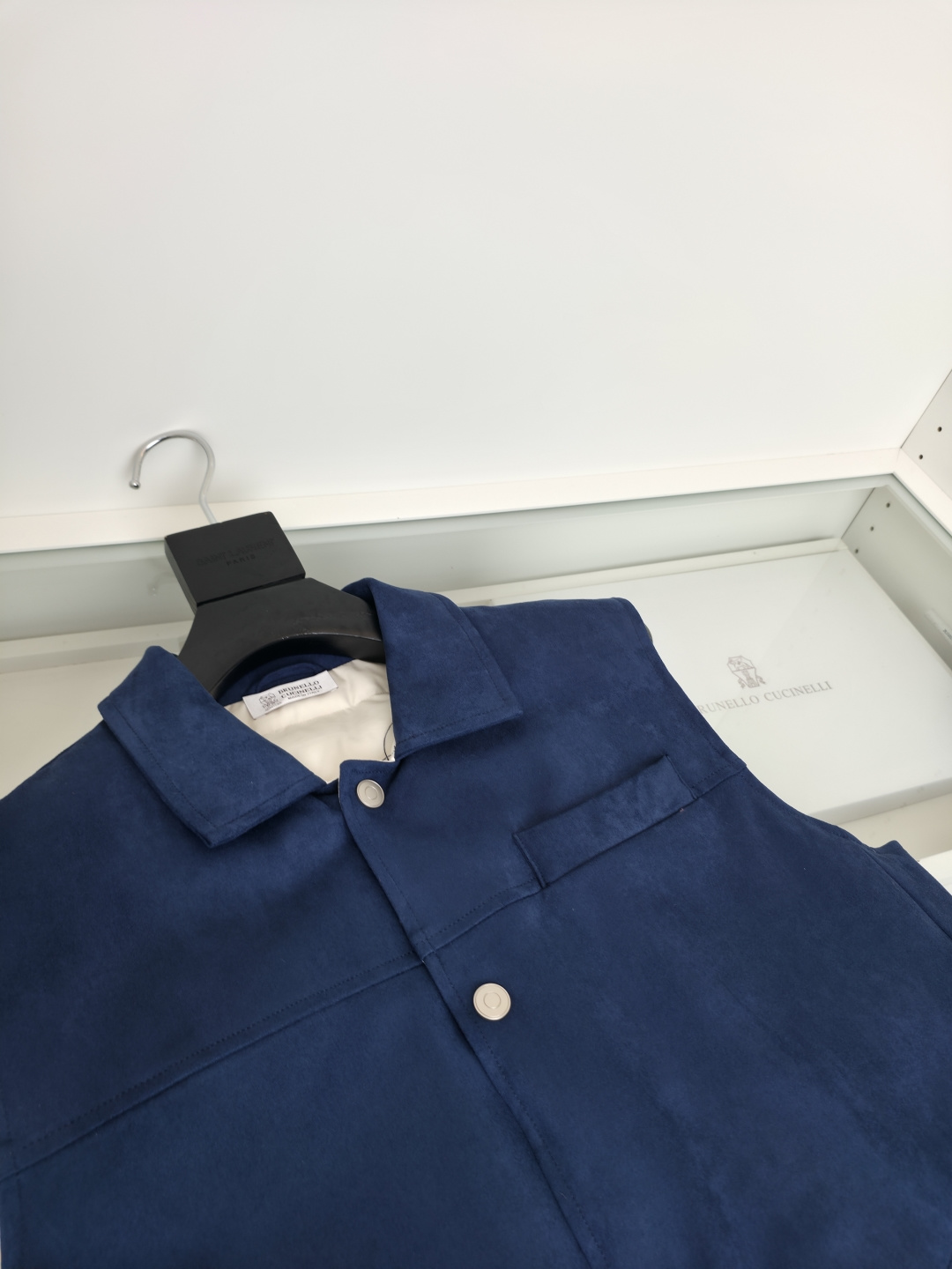 羽绒服 Brun＊llo cucin*le贸易公司牛货 老钱风推荐 商务休闲 麂皮立领羽绒马甲 时尚潮流