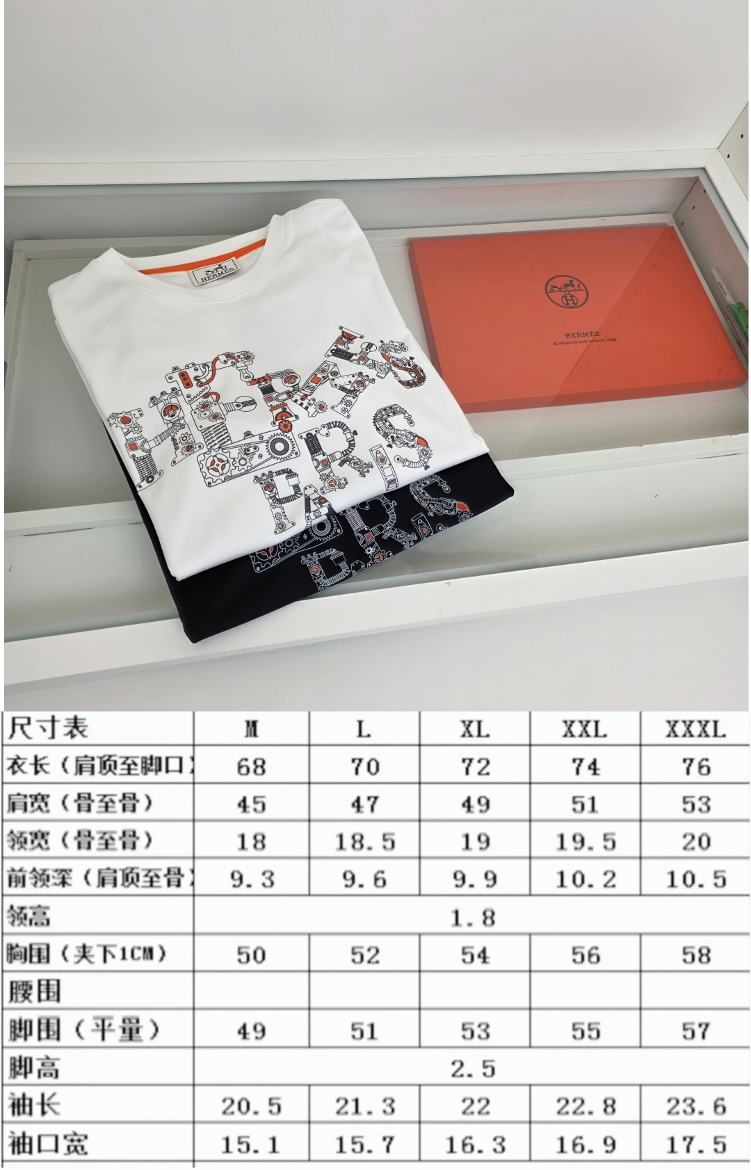 Herm*s爱马*2026马年新款圆领T恤，80支丝光T恤短袖，爱马花色字母设计图案，清晰度高！厚板立体