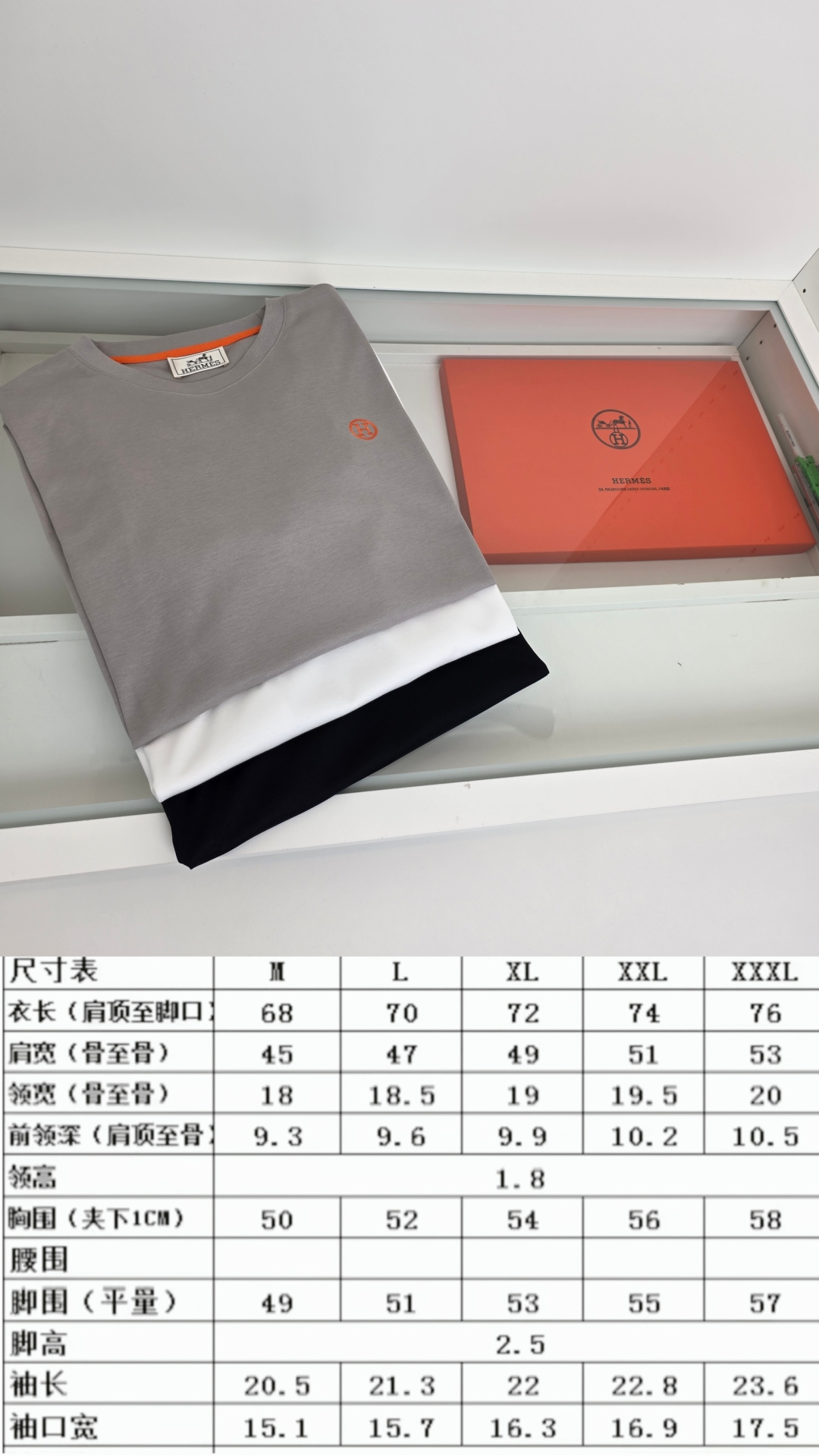 Herm*s爱马*2026马年新款圆领T恤，80支丝光T恤短袖，爱马H胸口刺绣图案，清晰度高！简洁厚板立