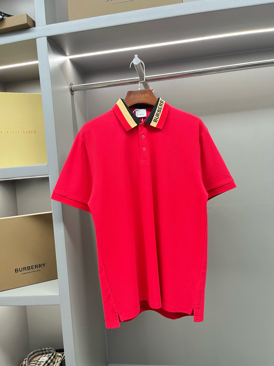 Burberry BBR 巴宝莉 徽标装饰珠地网眼布棉质 短袖Polo 衫