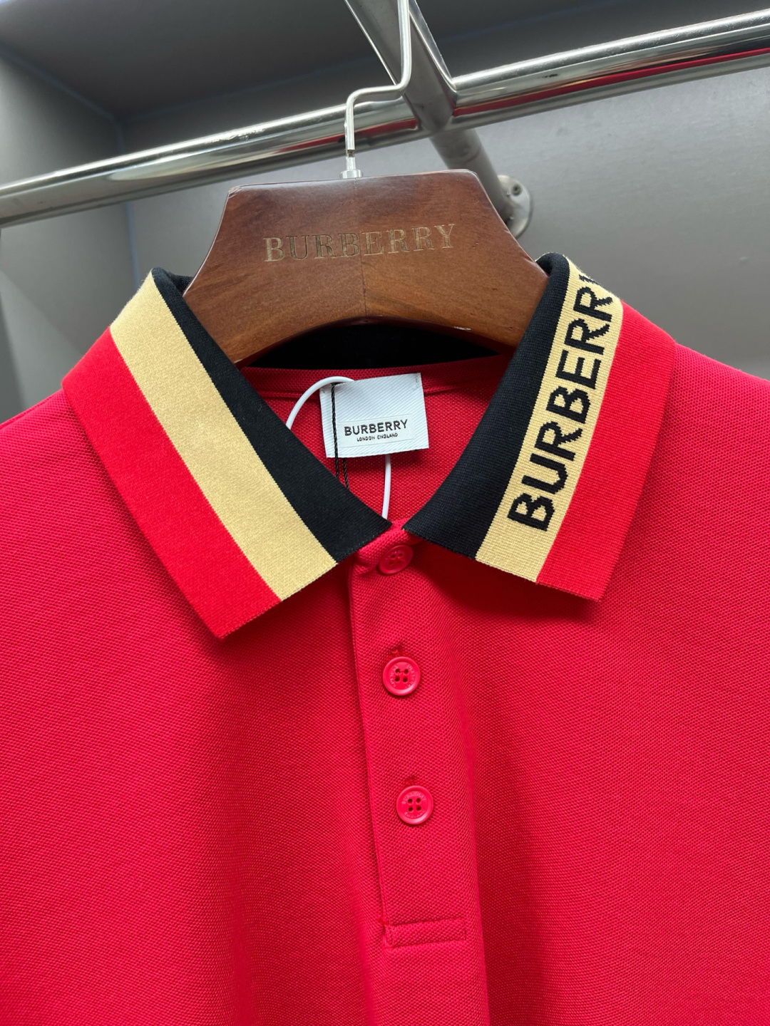 Burberry BBR 巴宝莉 徽标装饰珠地网眼布棉质 短袖Polo 衫