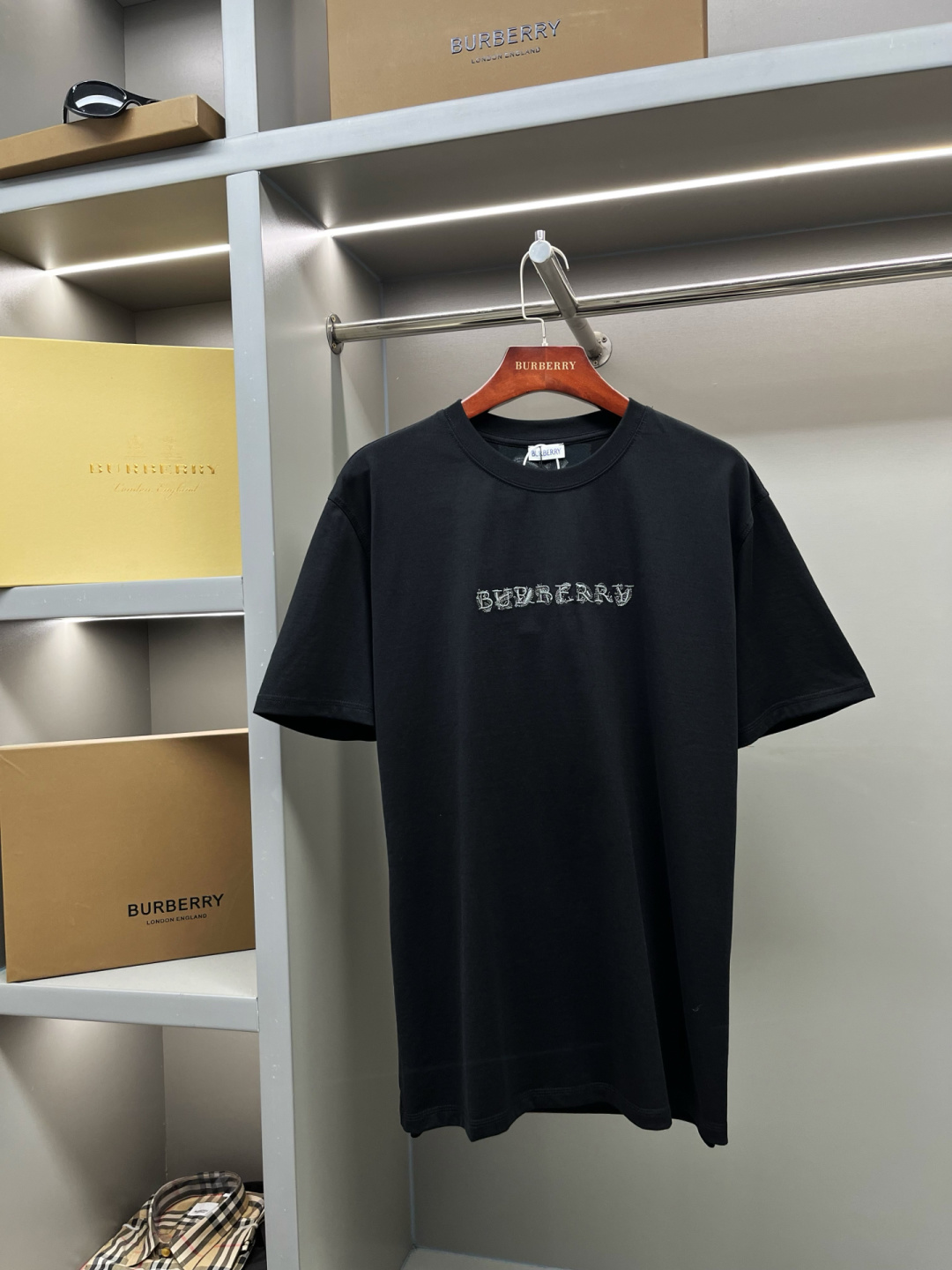 BBR Burberry 🅱️Camiseta de manga corta de algodón bordada con logo de Paisley [El producto estrella de BUR, el tesoro …