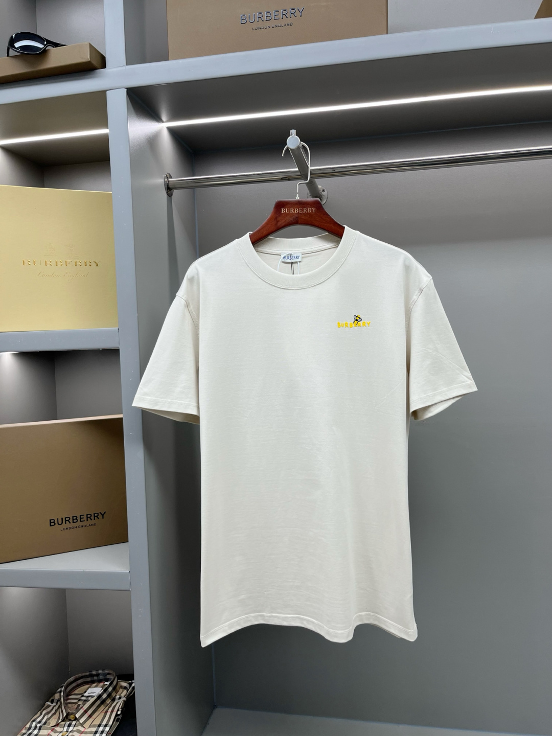 BBR Burberry 🅱️Camiseta de manga corta de algodón con estampado de abejas [el producto estrella de BUR, el tesoro de l…