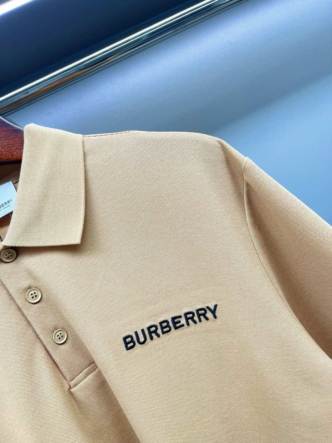 Burberry BBR 巴宝莉 标志性条纹开襟珠地网眼布棉质 Polo 衫
