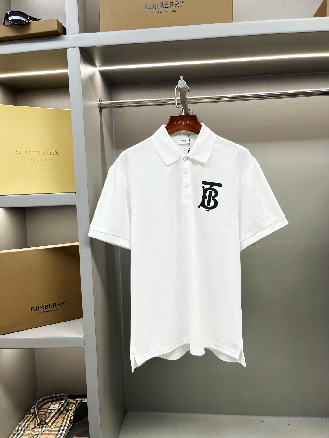 Burberry BBR 巴宝莉TB徽标立体印花珠地棉质短袖polo