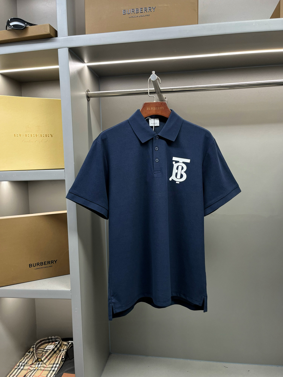 Burberry BBR 巴宝莉TB徽标立体印花珠地棉质短袖polo