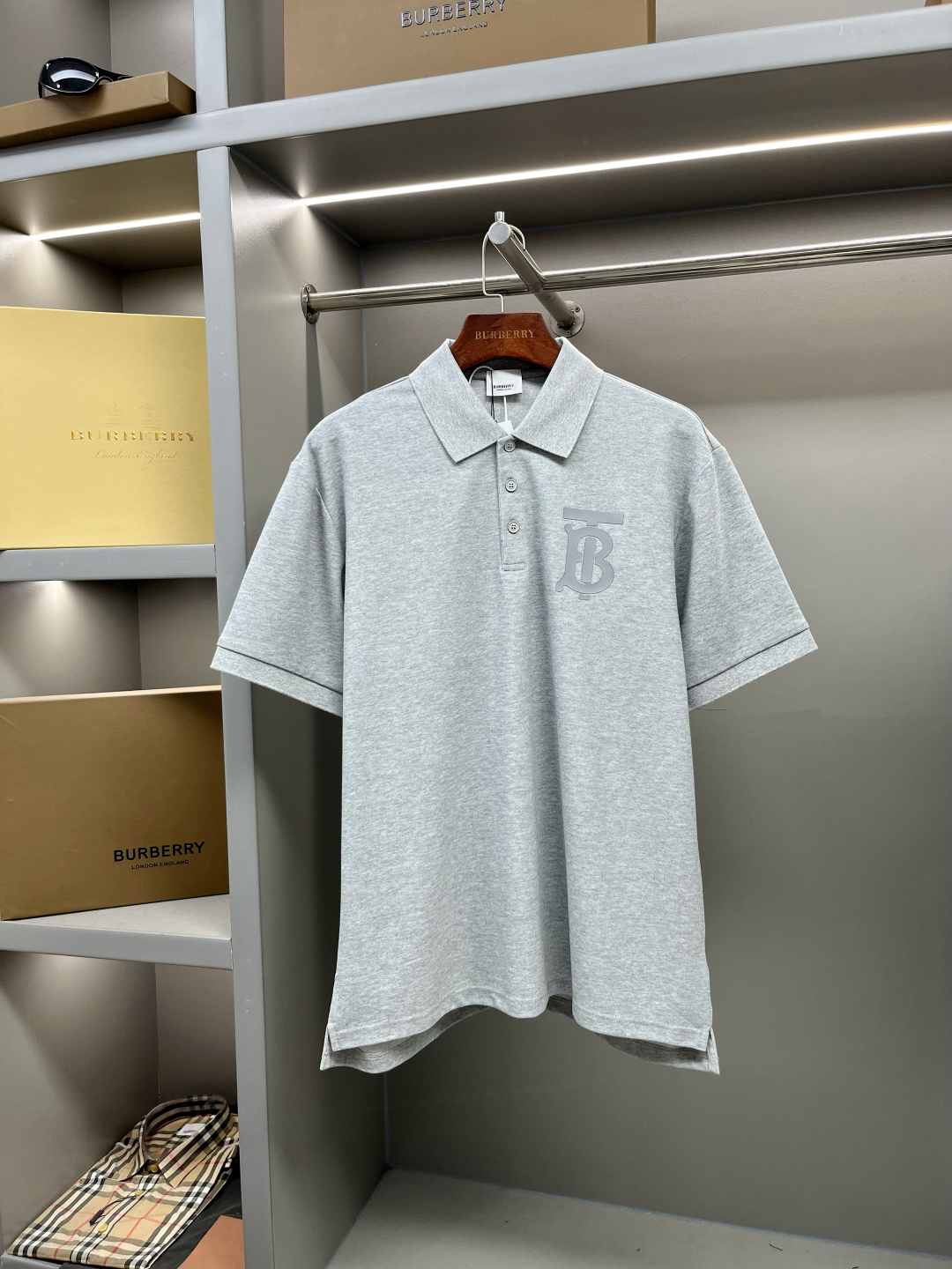 Burberry BBR 巴宝莉TB徽标立体印花珠地棉质短袖polo