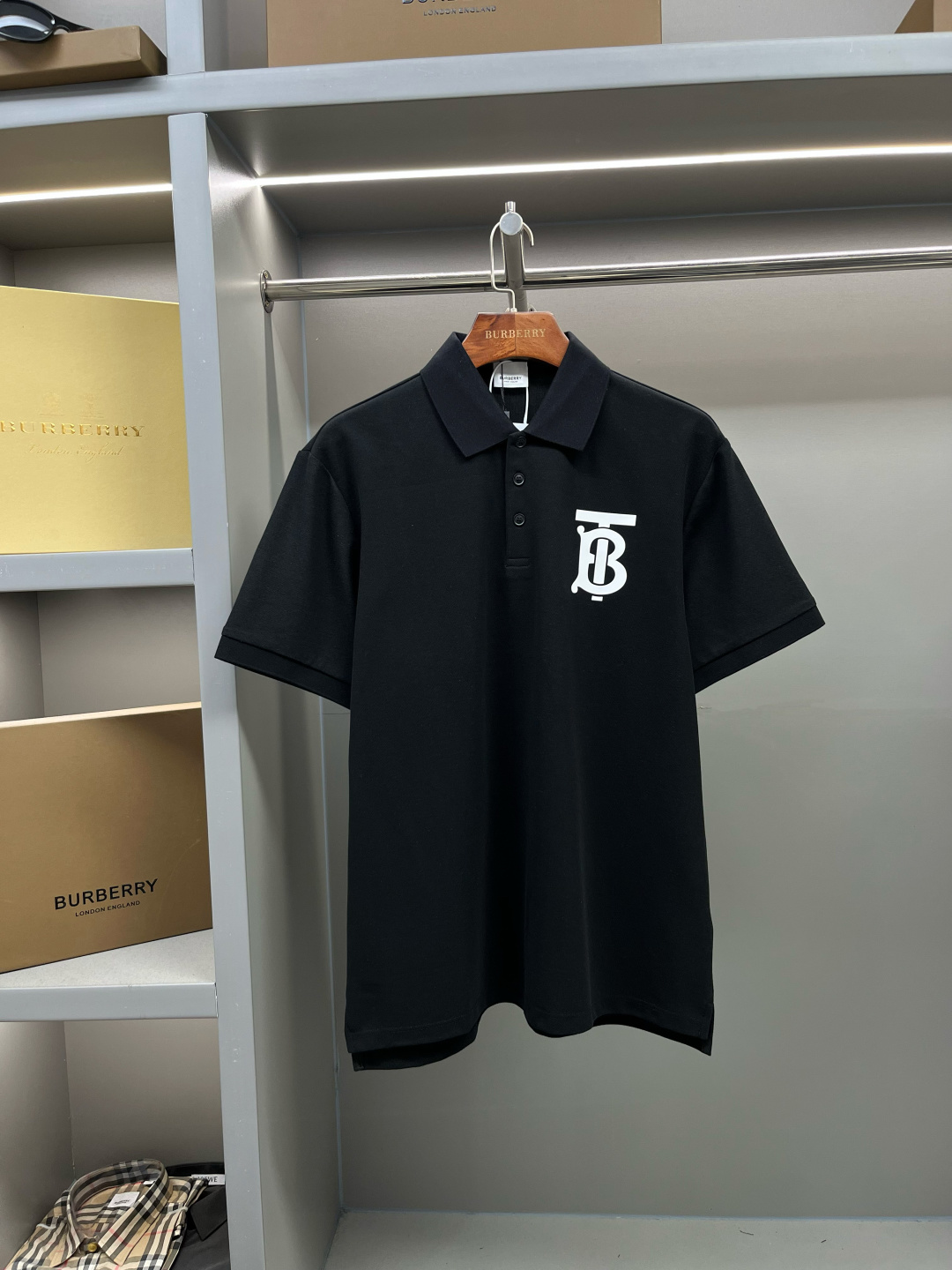 Burberry BBR 巴宝莉TB徽标立体印花珠地棉质短袖polo