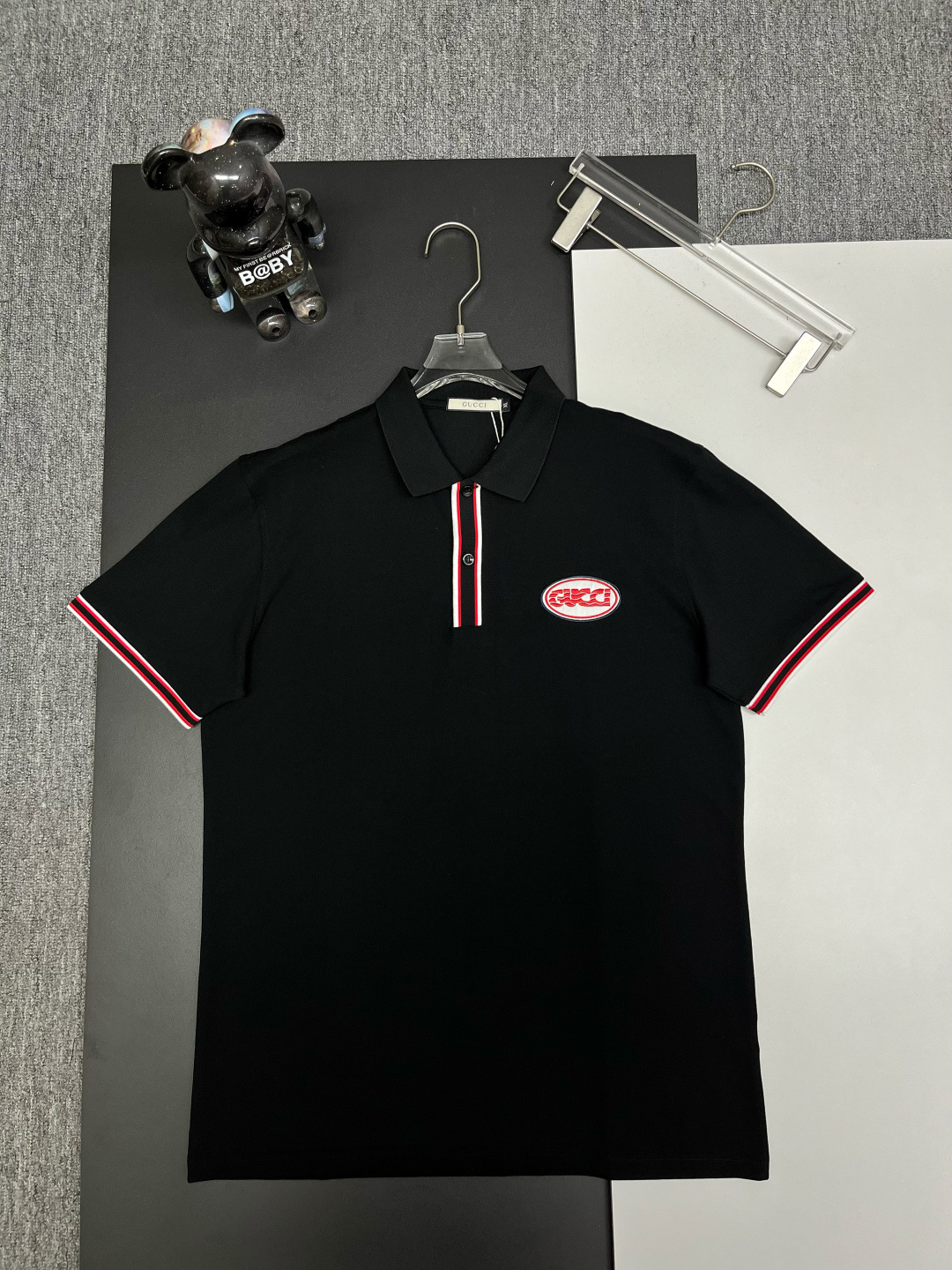 GUCCI Gucci Polo de nueva temporada con bordado, tela original, mismo modelo oficial. Tejido de punto piqué de algodón …