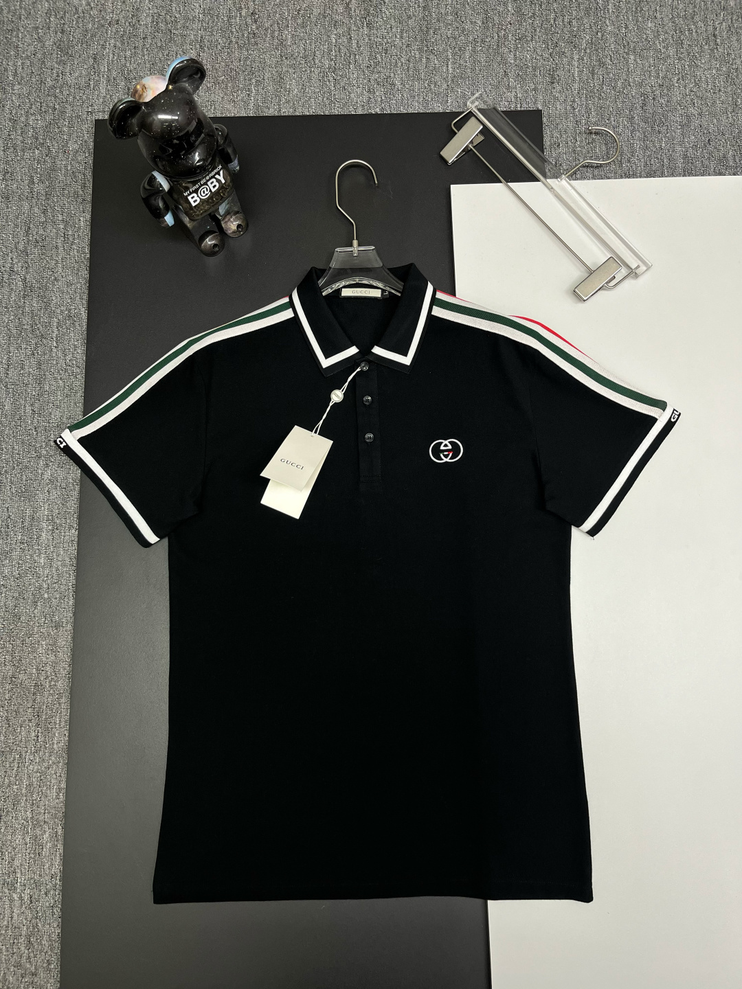 GUCCⅠ Gucci nuevo polo bordado, tejido original, accesorios personalizados originales, mismo modelo oficial. Utiliza al…