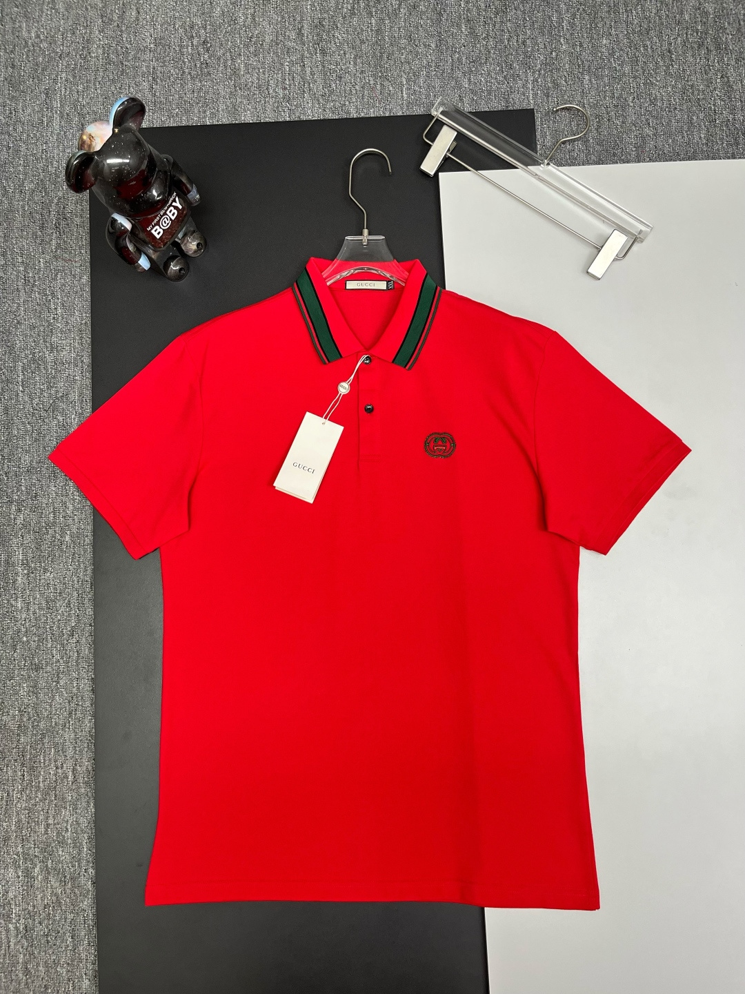 GUCCI Gucci Polo de nueva temporada con bordado, tela original, mismo modelo oficial. Tejido de punto piqué de algodón …