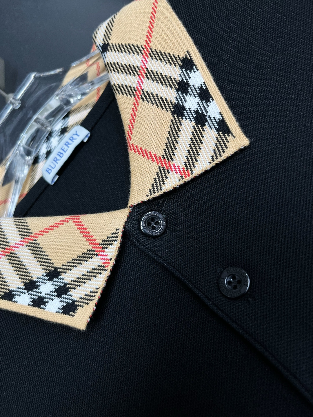 Burberry BURBERRY 巴宝莉格纹领新款Polo衫
