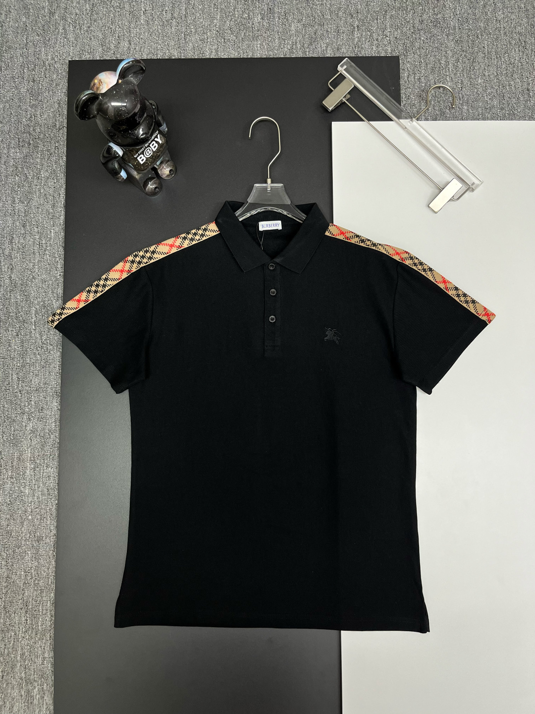 Burberry BURBERRY 巴宝莉格纹织带战马刺绣新款Polo衫