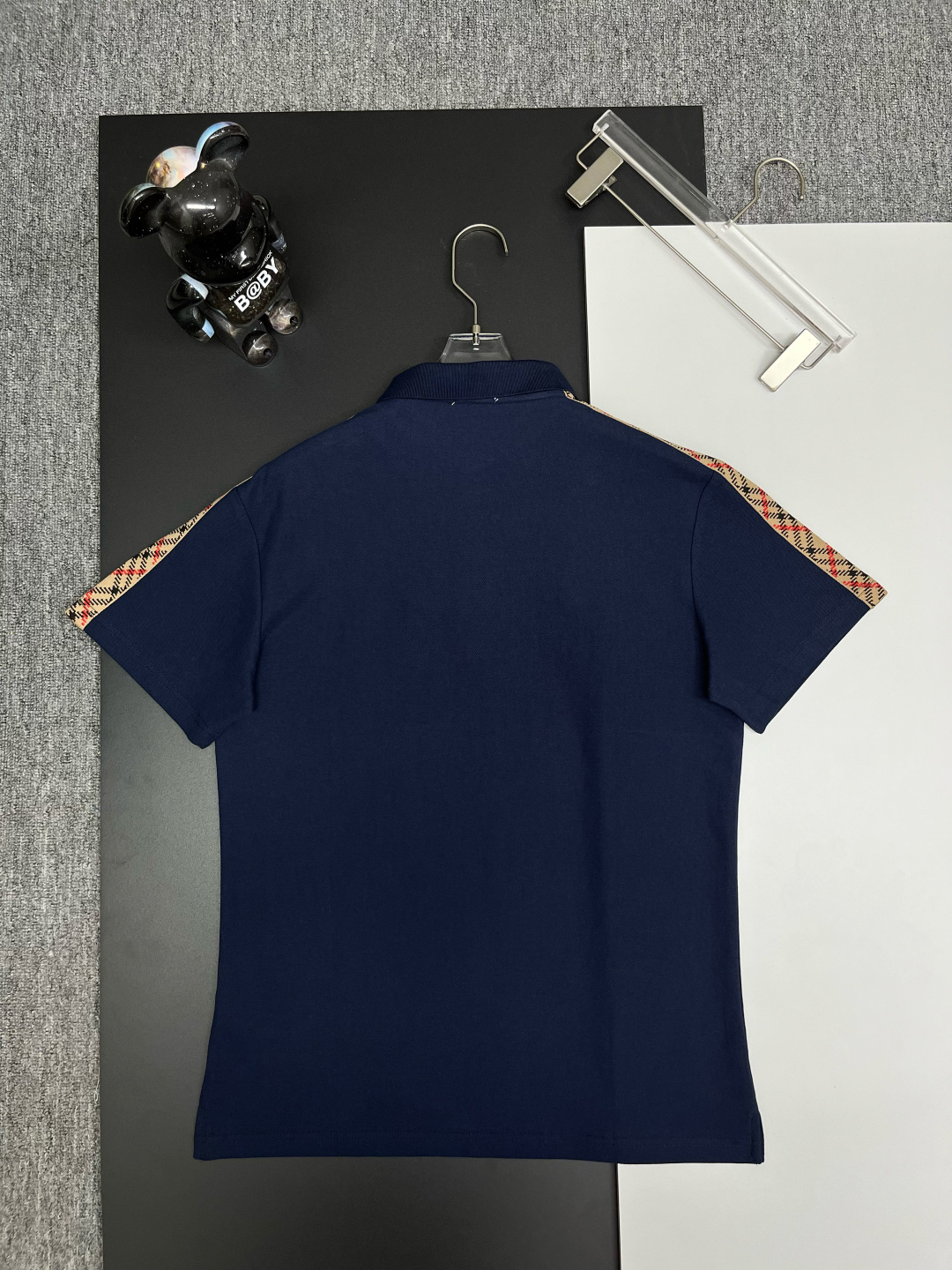 Burberry BURBERRY 巴宝莉格纹织带战马刺绣新款Polo衫