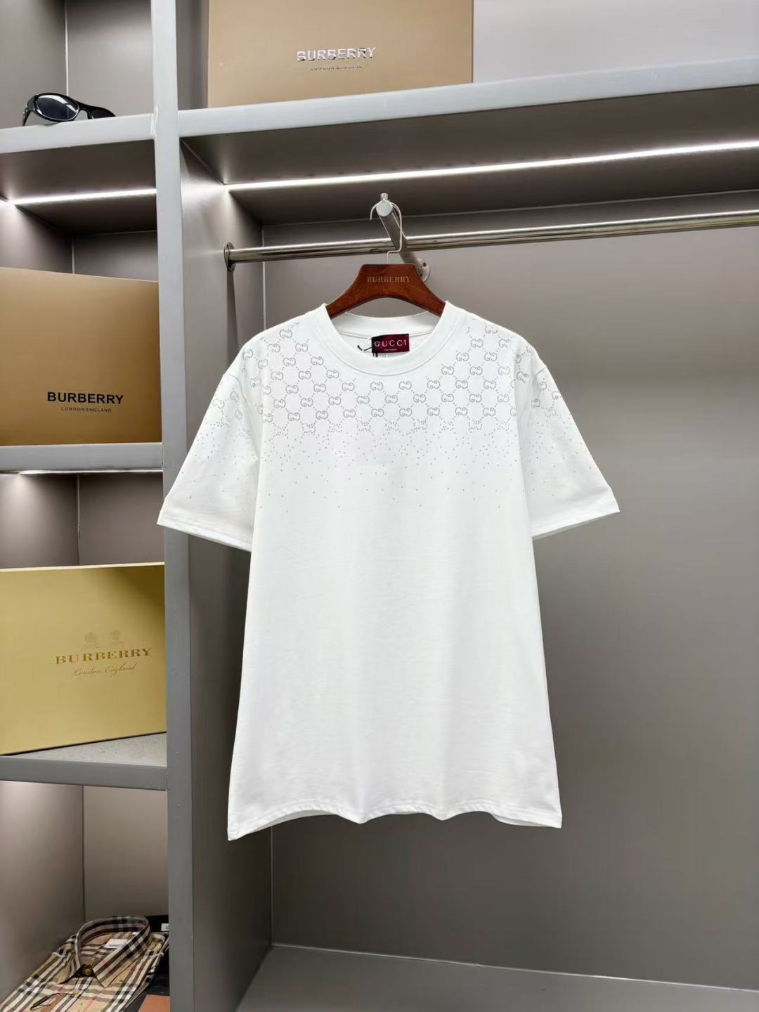 Gucci GUCCI 古驰 水晶满钻新款短袖T桖衫