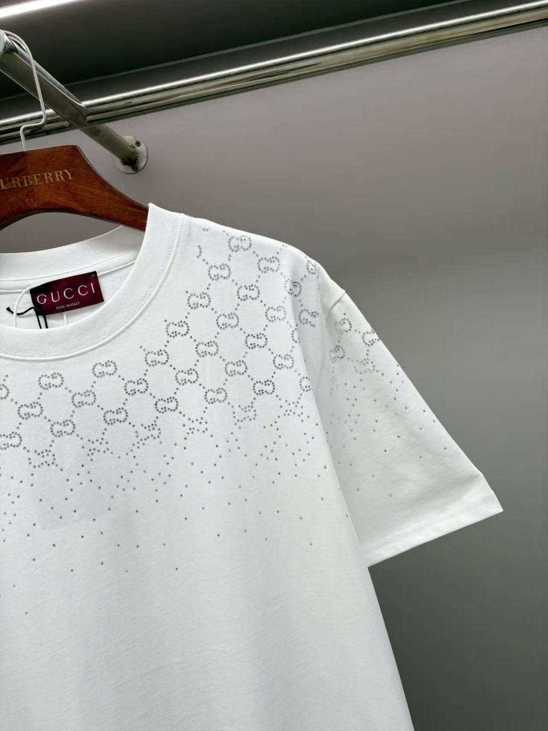 Gucci GUCCI 古驰 水晶满钻新款短袖T桖衫