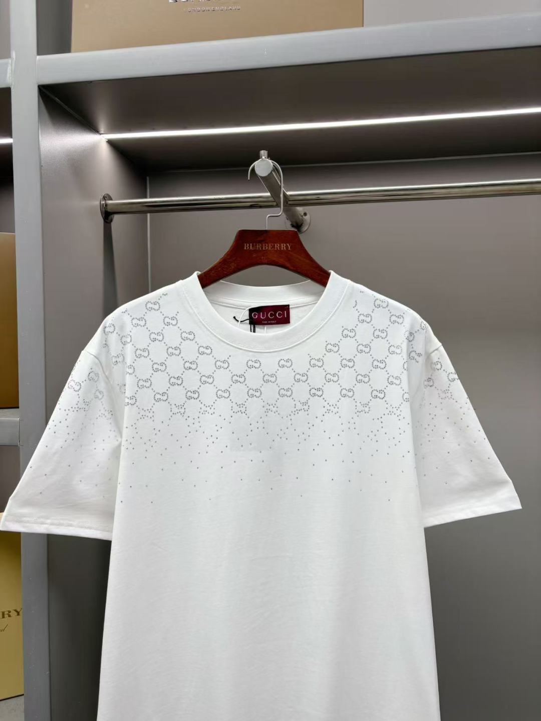 Gucci GUCCI 古驰 水晶满钻新款短袖T桖衫