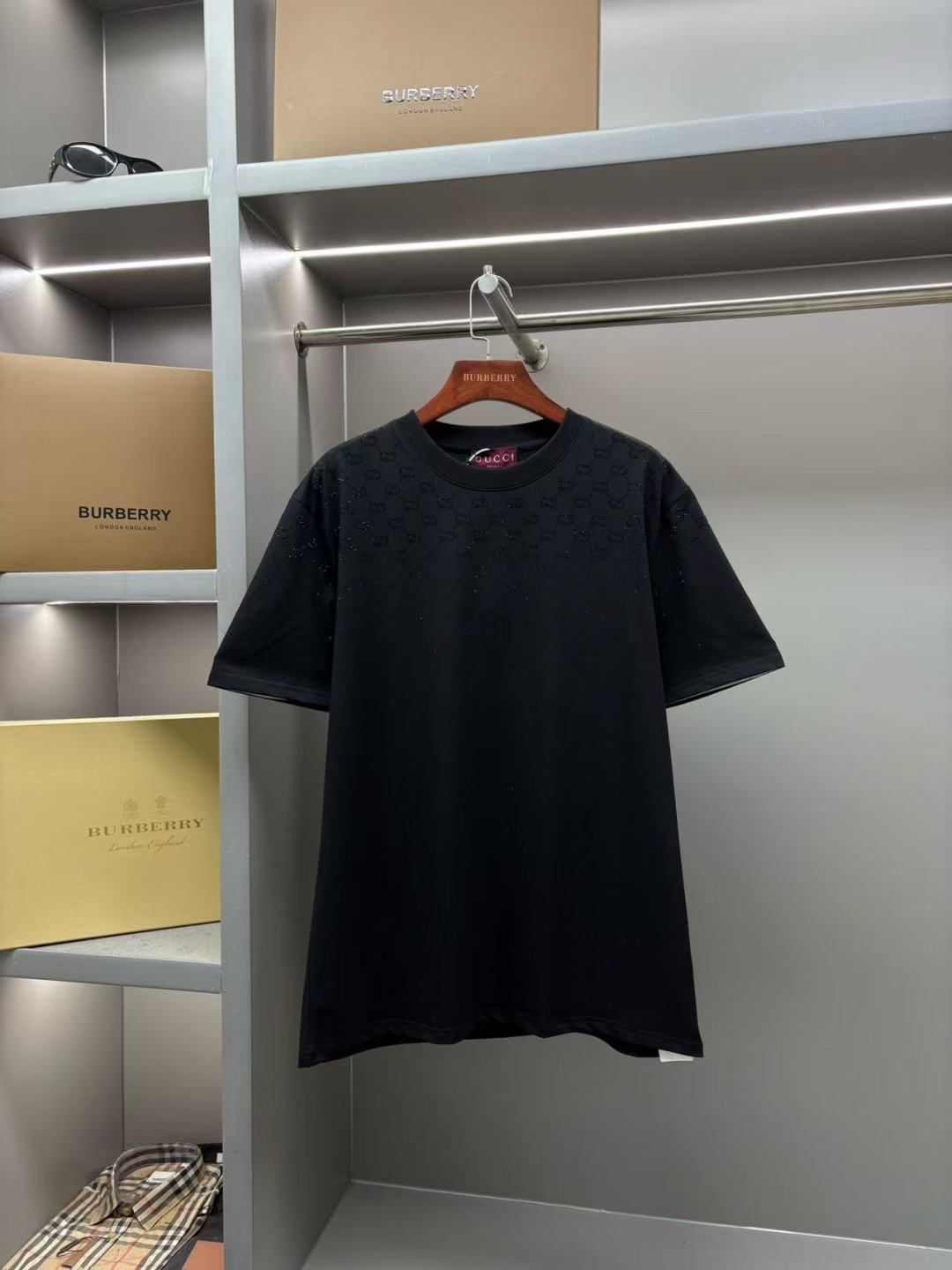 Gucci GUCCI 古驰 水晶满钻新款短袖T桖衫