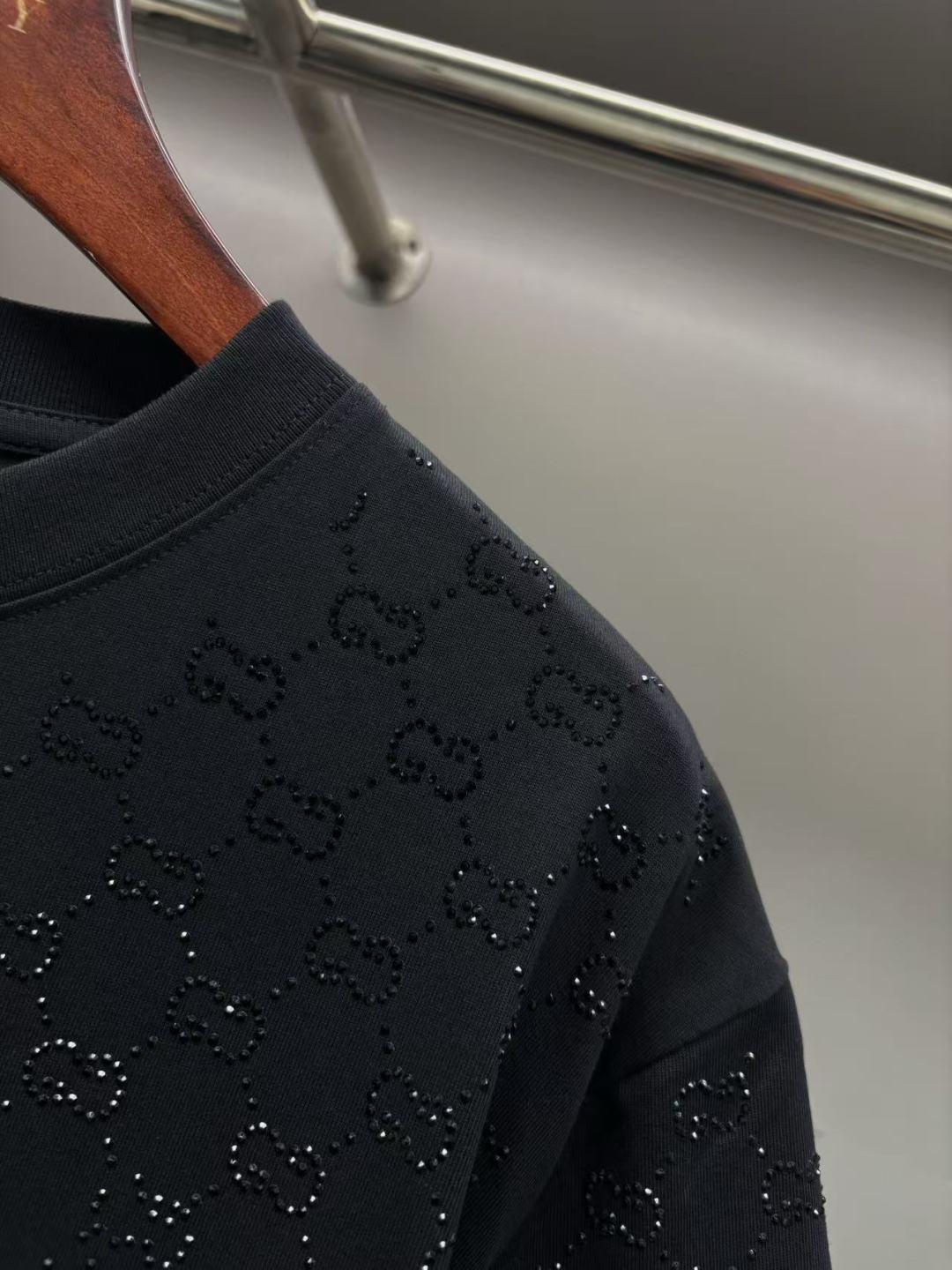 Gucci GUCCI 古驰 水晶满钻新款短袖T桖衫