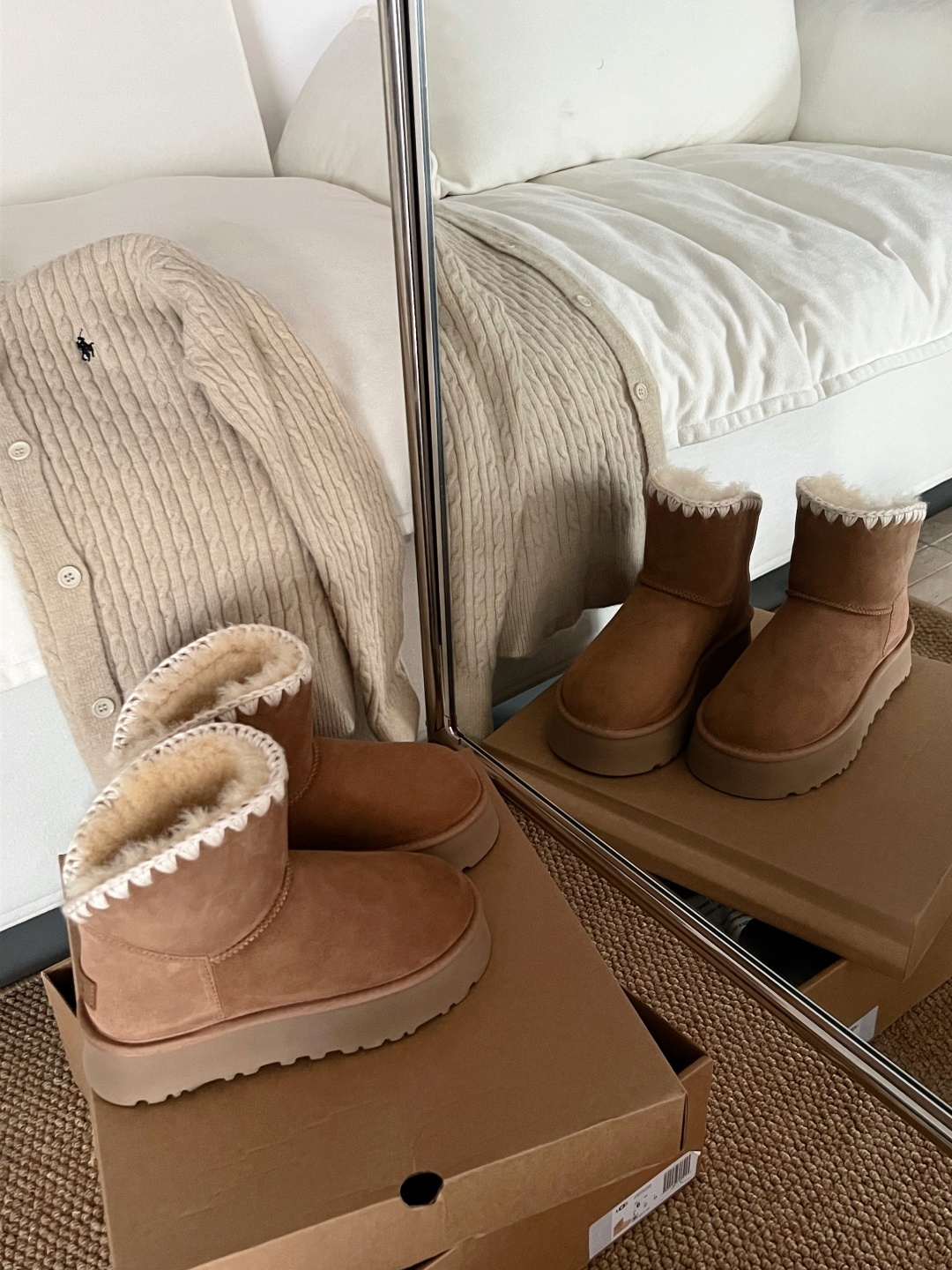 🌹2025秋冬UGG!这双手工编织雪地靴美到我心巴上,两色,35-40码!谁懂啊!终于挖到兼顾颜值、保暖