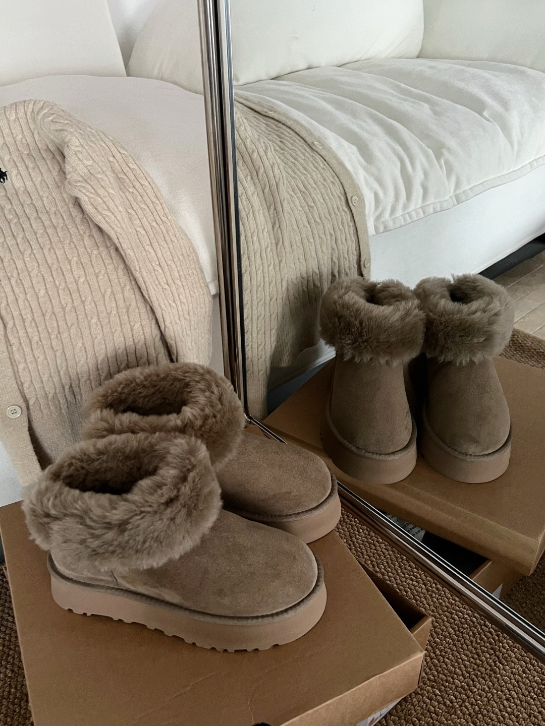 🌹2025秋冬UGG!这双手工编织雪地靴美到我心巴上,两色,35-40码!谁懂啊!终于挖到兼顾颜值、保暖