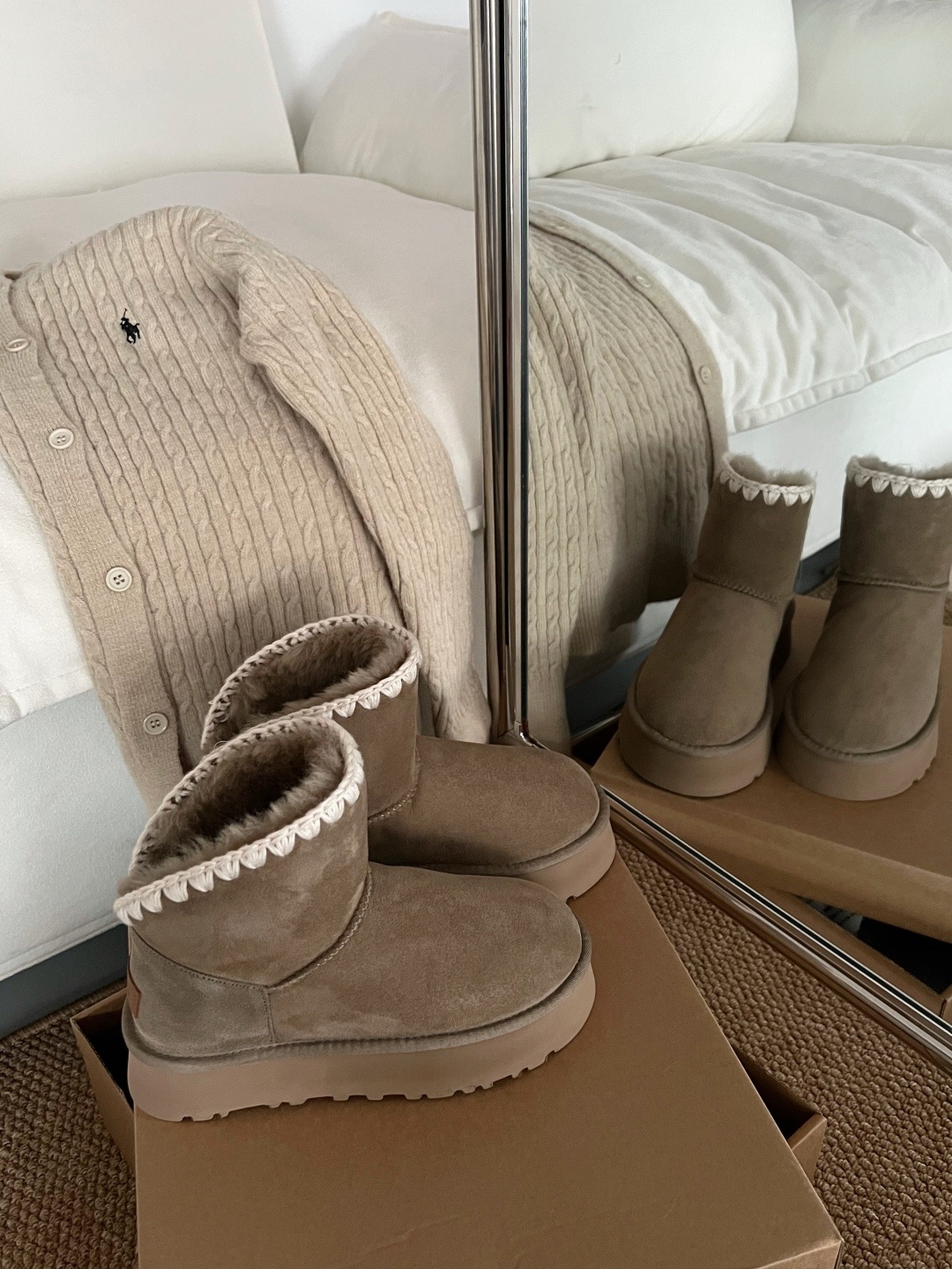 🌹2025秋冬UGG!这双手工编织雪地靴美到我心巴上,两色,35-40码!谁懂啊!终于挖到兼顾颜值、保暖