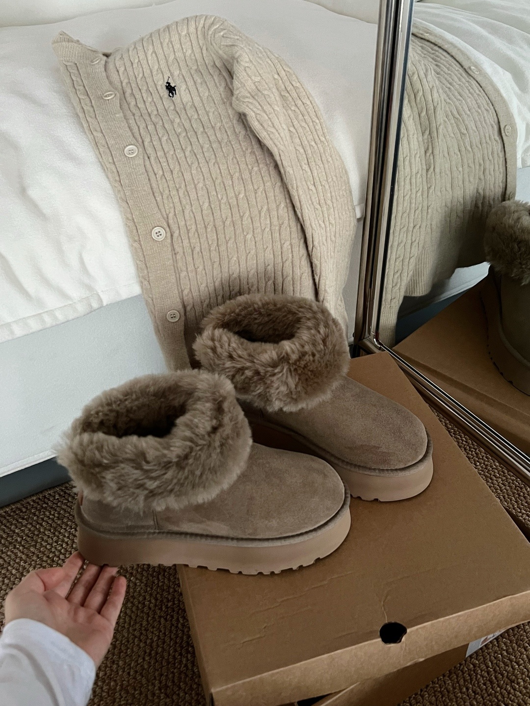 🌹2025秋冬UGG!这双手工编织雪地靴美到我心巴上,两色,35-40码!谁懂啊!终于挖到兼顾颜值、保暖