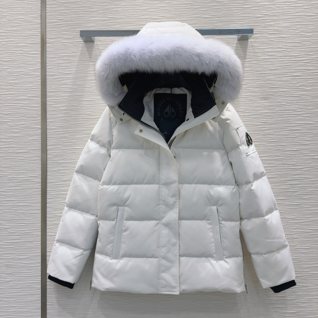 2025 New Moose Knuckle Female Outfit with Dustproof Bags and Classic Logo