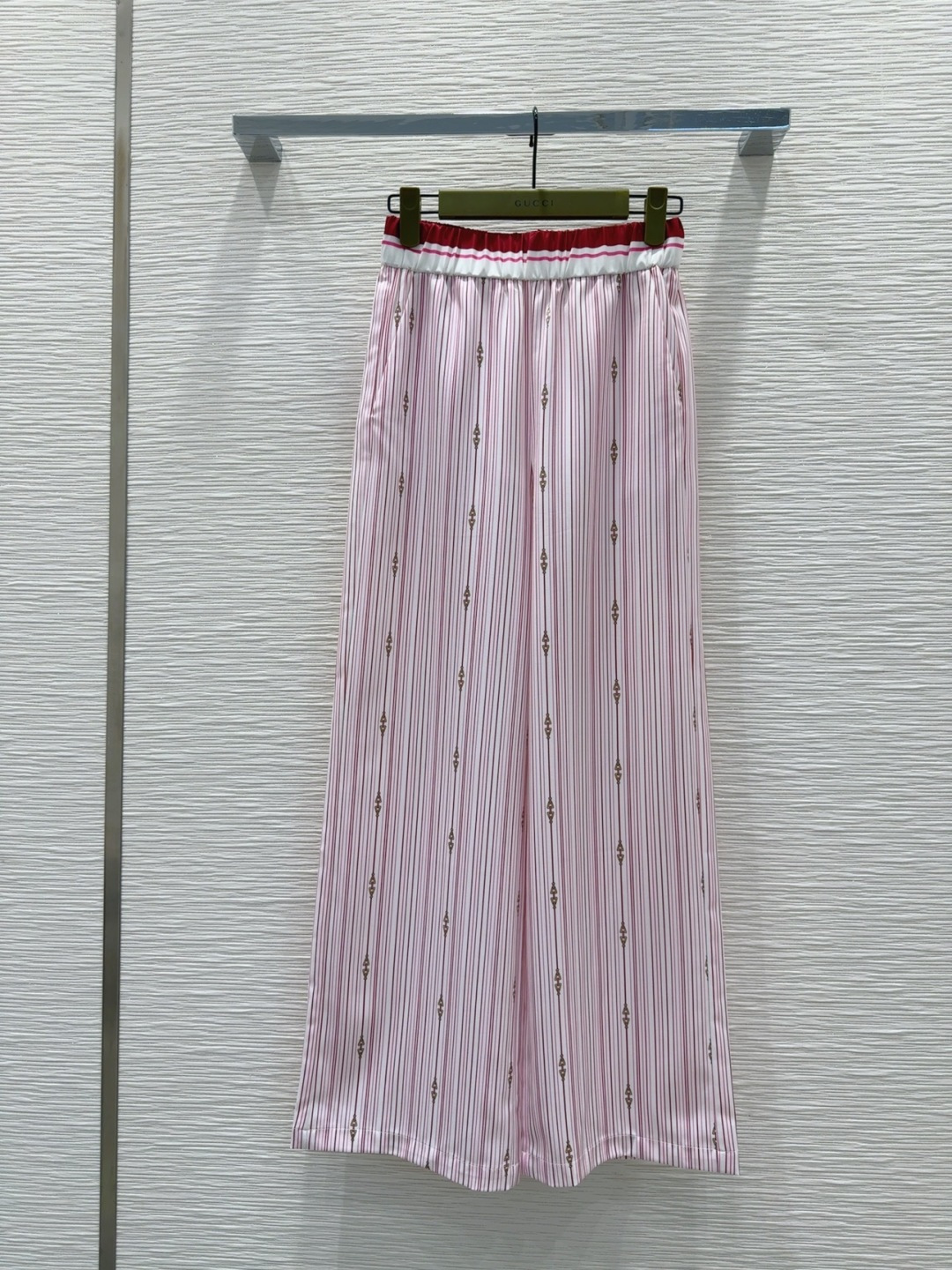 Gucci 2025SS Striped Wide Leg Pants - Elegant, Comfortable, and Stylish
