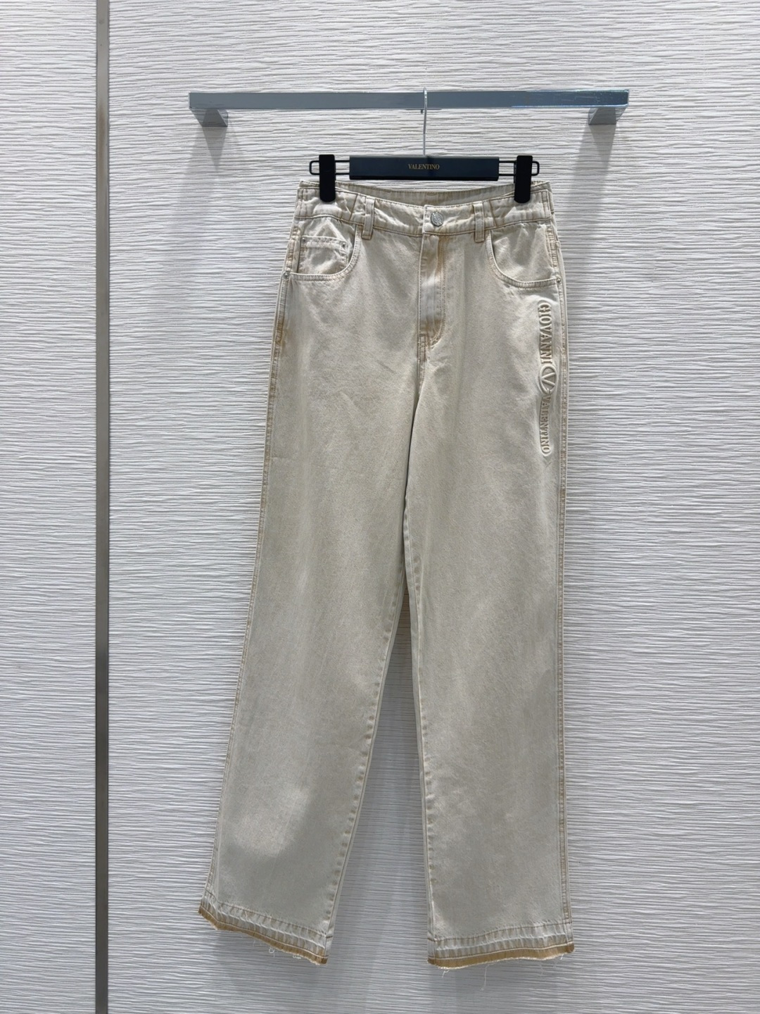 Valentino 2025SS Women's Jeans High Waist Wide Leg Denim Pants