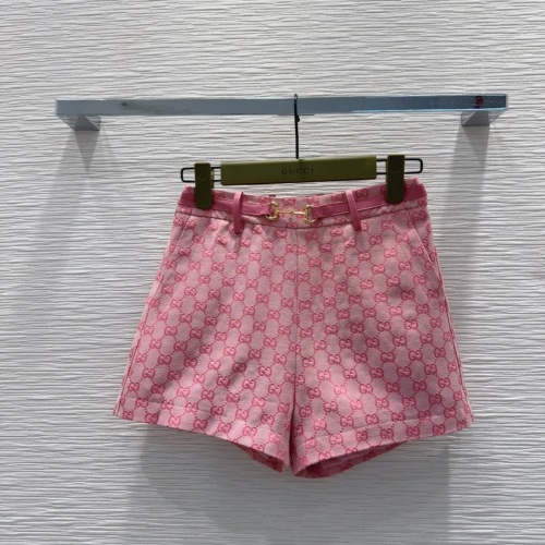 Gucci 2025SS High-Waisted Jacquard Shorts with Belt - Elegant & Chic 1 Gucci 2025SS High-Waisted Jacquard Shorts with Belt - Elegant & Chic