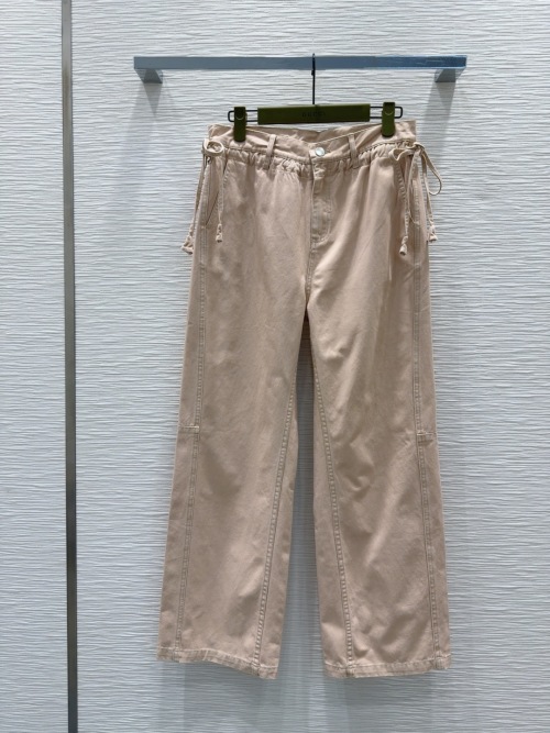 Gucci 2025SS Wide-Leg Pants with Drawstring Detail - Versatile & Chic 1 Gucci 2025SS Wide-Leg Pants with Drawstring Detail - Versatile & Chic