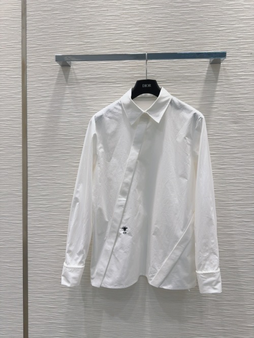 Dior White Shirt 2025SS - Elegant and Versatile, Premium Quality, S-L Sizes 1 Dior White Shirt 2025SS - Elegant and Versatile, Premium Quality, S-L Sizes