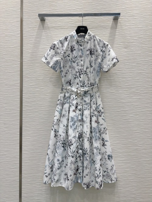 Dior Floral Print Midi Dress - Elegant 2025SS Fashion, Versatile Style