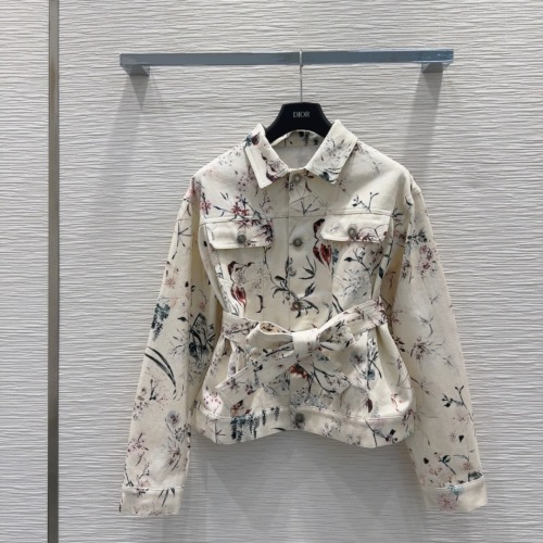 Dior Floral Print Belted Jacket - Classic & Elegant Spring/Summer Style 1 Dior Floral Print Belted Jacket - Classic & Elegant Spring/Summer Style