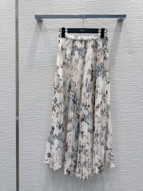 Dior Floral Pleated Midi Skirt - Elegant & Timeless Design