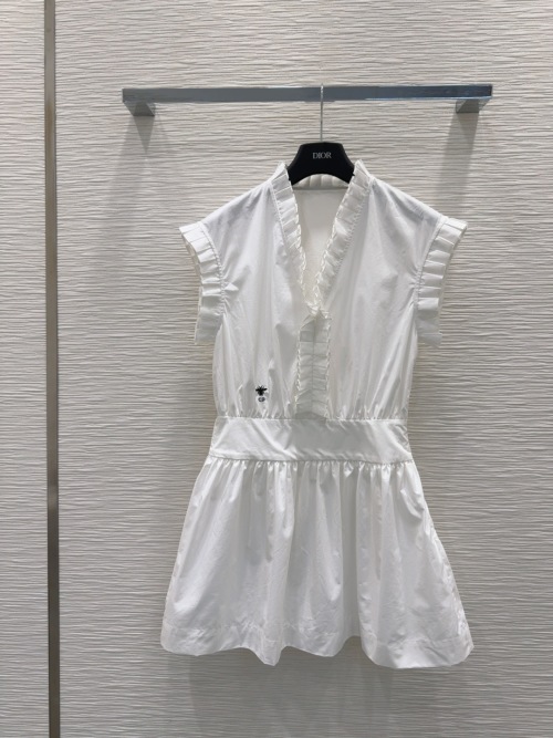 Dior White Sleeveless Mini Dress Elegant Refined Design, Size S,M,L 1 Dior White Sleeveless Mini Dress Elegant Refined Design, Size S,M,L
