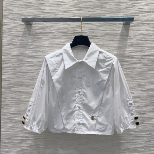 Elegant Women's White Blouse - 2025SS Designer Shirt