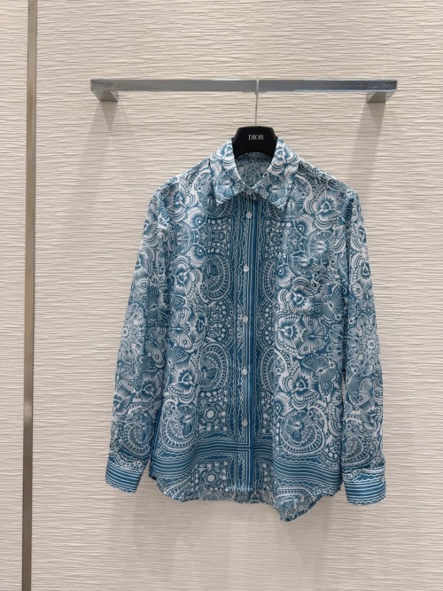 Dior 2025SS Floral Print Shirt - Sheer, Stylish, and Versatile Classic 1 Dior 2025SS Floral Print Shirt - Sheer, Stylish, and Versatile Classic